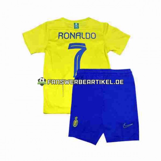 Ronaldo 7 Trikot Al-Nassr Kinder Heimausrüstung 2023-2024 Kurzarm