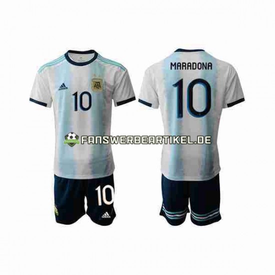 Maradona 10 2019-2020 Trikot Argentinien Kinder Heimausrüstung Kurzarm