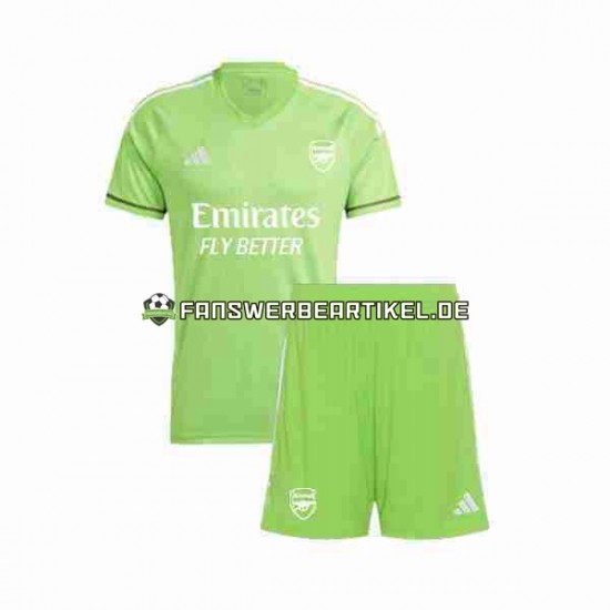 Torwart Trikot Arsenal Kinder Ausweich ausrüstung 2023-2024 Kurzarm