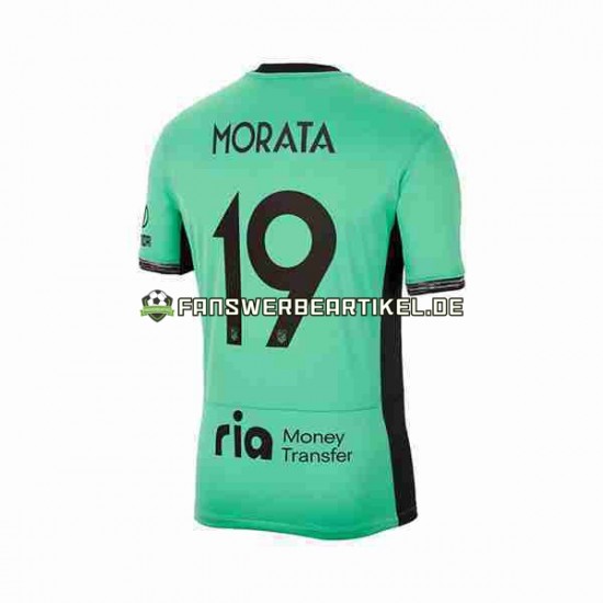 Alvaro Morata 19 Trikot Atlético Madrid Herren Ausweich ausrüstung 2023-2024 Kurzarm