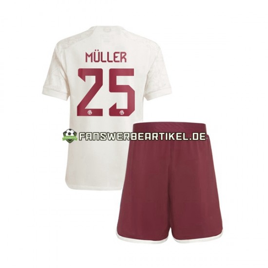 Thomas Muller 25 Trikot FC Bayern München Kinder Ausweich ausrüstung 2023-2024 Kurzarm