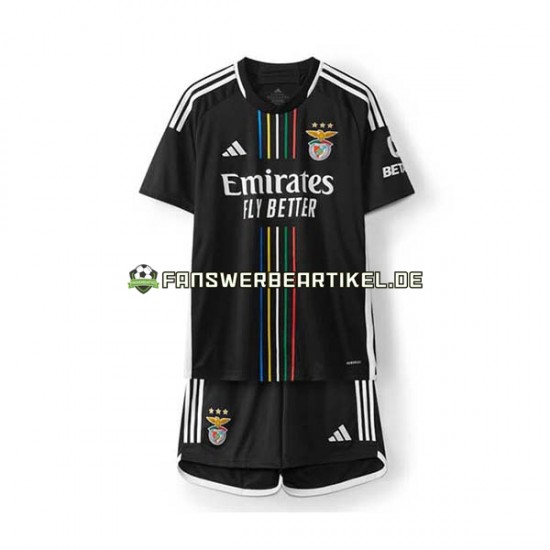 Trikot Benfica Kinder Auswärtsausrüstung 2023-2024 Kurzarm