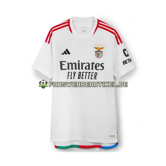 Trikot Benfica Herren Ausweich ausrüstung 2023-2024 Kurzarm