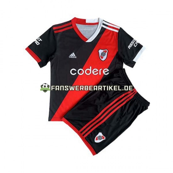 Trikot River Plate Kinder Ausweich ausrüstung 2023-2024 Kurzarm