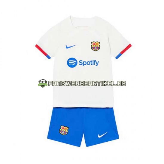 Trikot FC Barcelona Kinder Auswärtsausrüstung 2023-2024 Kurzarm