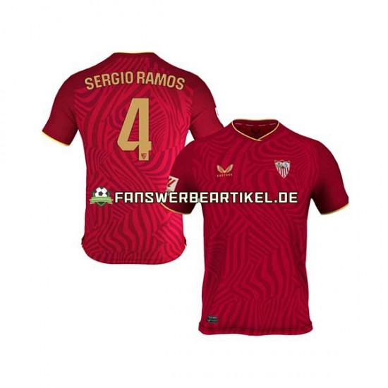 Sergio Ramos 4 Trikot FC Sevilla Herren Auswärtsausrüstung 2023-2024 Kurzarm