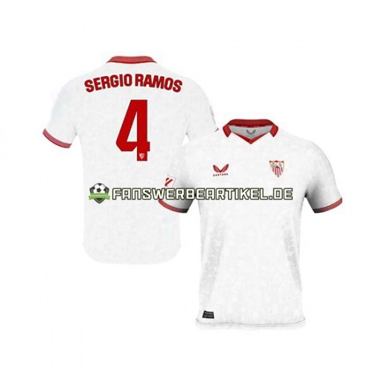 Sergio Ramos 4 Trikot FC Sevilla Herren Heimausrüstung 2023-2024 Kurzarm