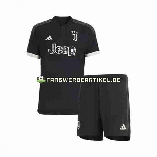 Trikot Juventus Turin Kinder Ausweich ausrüstung 2023-2024 Kurzarm