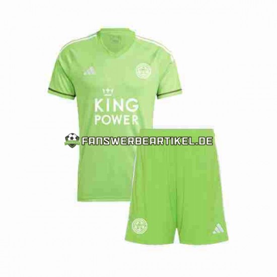 Torwart Trikot Leicester City Kinder Auswärtsausrüstung 2023-2024 Kurzarm