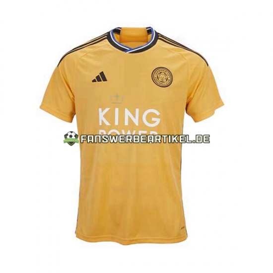 Trikot Leicester City Herren Ausweich ausrüstung 2023-2024 Kurzarm