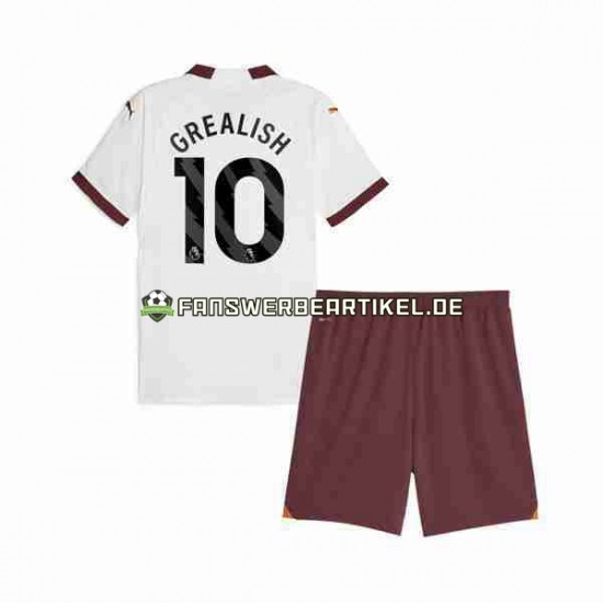 Jack Grealish 10 Trikot Manchester City Kinder Auswärtsausrüstung 2023-2024 Kurzarm