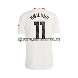 Rasmus Hojlund 11 Trikot Manchester United Herren Ausweich ausrüstung 2023-2024 Kurzarm