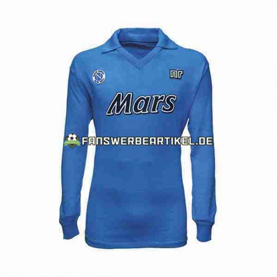 Retro 1989 Trikot SSC Neaples Herren Heimausrüstung 1990 Langarm