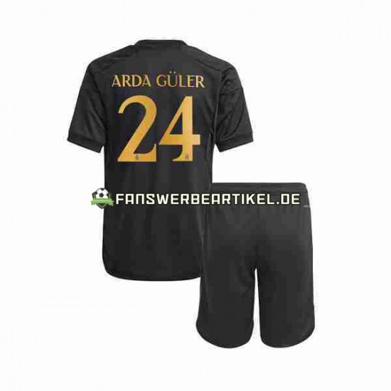 Arda Guler 24 Trikot Real Madrid Kinder Ausweich ausrüstung 2023-2024 Kurzarm