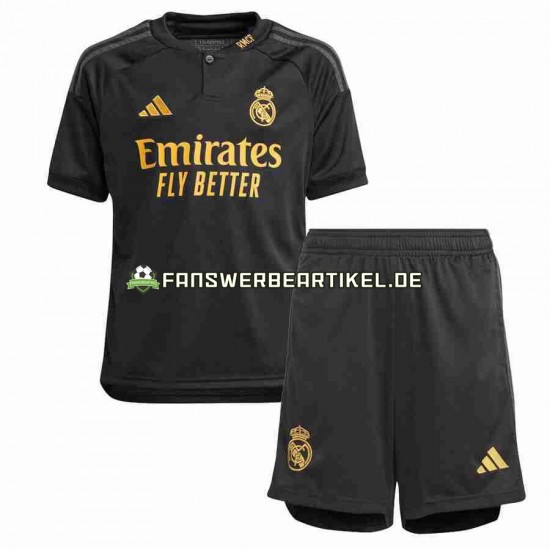 Trikot Real Madrid Kinder Ausweich ausrüstung 2023-2024 Kurzarm