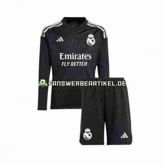 Torwart Trikot Real Madrid Kinder Auswärtsausrüstung 2023-2024 Langarm