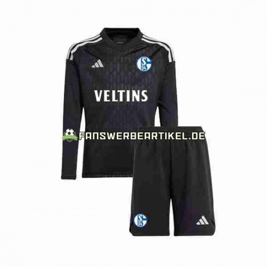 Torwart Trikot Schalke 04 Kinder Auswärtsausrüstung 2023-2024 Langarm