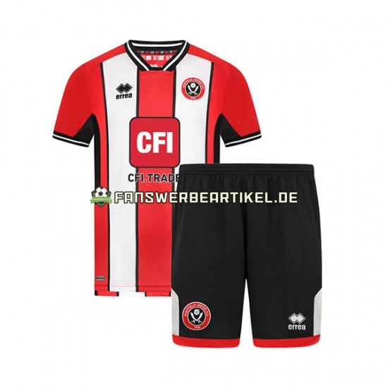 Trikot Sheffield United Kinder Heimausrüstung 2023-2024 Kurzarm