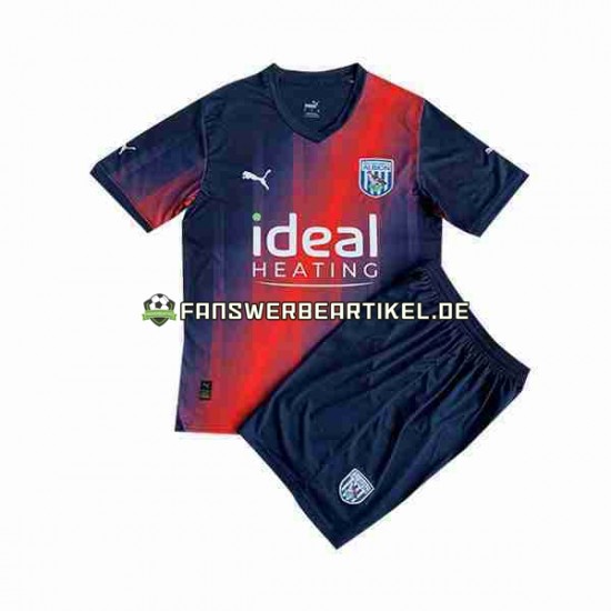 Trikot West Bromwich Albion Kinder Ausweich ausrüstung 2023-2024 Kurzarm