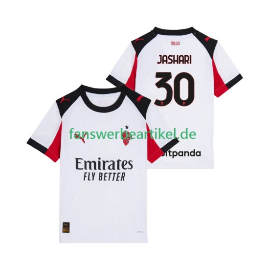 Ardon Jashari 30 Trikot AC Mailand Herren Auswärtsausrüstung 2025-2026 Kurzarm