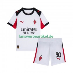 Ardon Jashari 30 Trikot AC Mailand Kinder Auswärtsausrüstung 2025-2026 Kurzarm