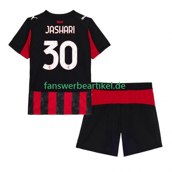 Ardon Jashari 30 Trikot AC Mailand Kinder Heimausrüstung 2025-2026 Kurzarm