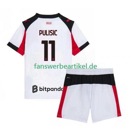 Christian Pulisic 11 Trikot AC Mailand Kinder Auswärtsausrüstung 2025-2026 Kurzarm