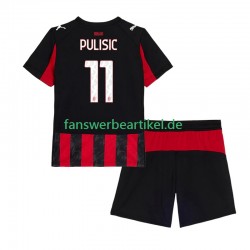 Christian Pulisic 11 Trikot AC Mailand Kinder Heimausrüstung 2025-2026 Kurzarm