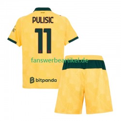 Christian Pulisic 11 Trikot AC Mailand Kinder Ausweich ausrüstung 2025-2026 Kurzarm