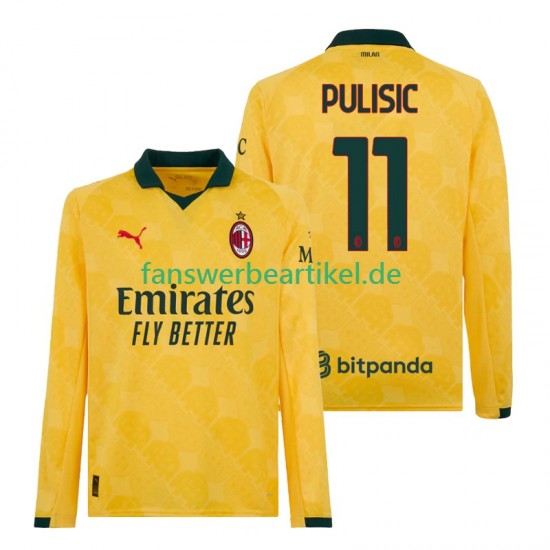Christian Pulisic 11 Trikot AC Mailand Herren Ausweich ausrüstung 2025-2026 Langarm