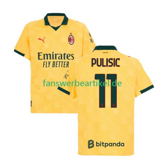 Christian Pulisic 11 Trikot AC Mailand Herren Ausweich ausrüstung 2025-2026 Kurzarm