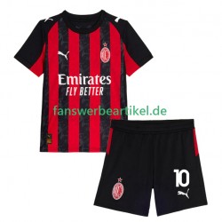 Rafael Leao 10 Trikot AC Mailand Kinder Heimausrüstung 2025-2026 Kurzarm