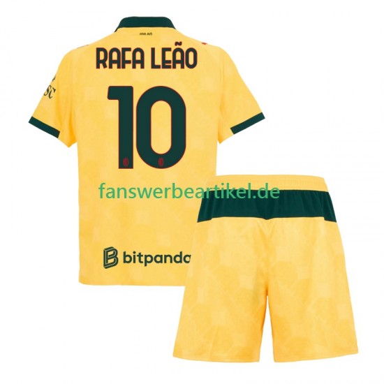 Rafael Leao 10 Trikot AC Mailand Kinder Ausweich ausrüstung 2025-2026 Kurzarm