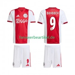 Brian Brobbey 9 Trikot Ajax Amsterdam Kinder Heimausrüstung 2025-2026 Kurzarm