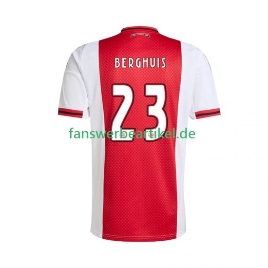Steven Berghuis 23 Trikot Ajax Amsterdam Herren Heimausrüstung 2025-2026 Kurzarm