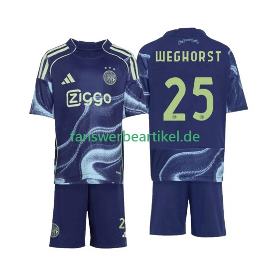 Wout Weghorst 25 Trikot Ajax Amsterdam Kinder Auswärtsausrüstung 2025-2026 Kurzarm