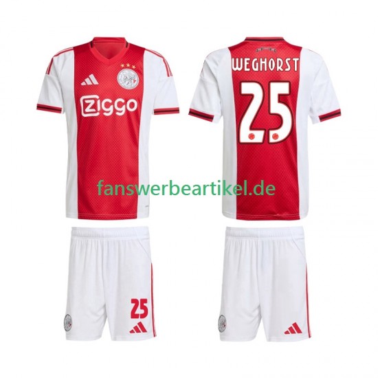 Wout Weghorst 25 Trikot Ajax Amsterdam Kinder Heimausrüstung 2025-2026 Kurzarm