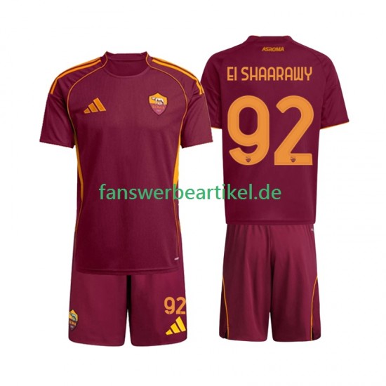 Stephan El Shaarawy 92 Trikot AS Rom Kinder Heimausrüstung 2025-2026 Kurzarm