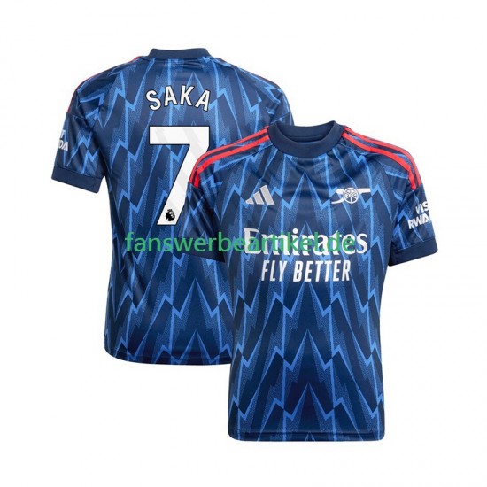 Bukayo Saka 7 Trikot Arsenal Herren Auswärtsausrüstung 2025-2026 Kurzarm