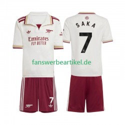 Bukayo Saka 7 Trikot Arsenal Kinder Ausweich ausrüstung 2025-2026 Kurzarm