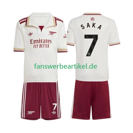 Bukayo Saka 7 Trikot Arsenal Kinder Ausweich ausrüstung 2025-2026 Kurzarm