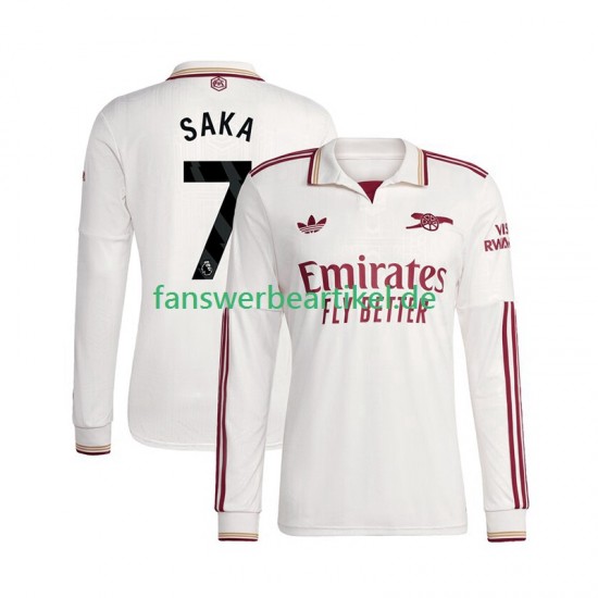 Bukayo Saka 7 Trikot Arsenal Herren Ausweich ausrüstung 2025-2026 Langarm
