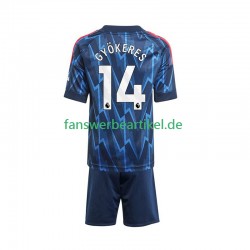 Viktor Gyokeres 14 Trikot Arsenal Kinder Auswärtsausrüstung 2025-2026 Kurzarm