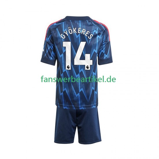 Viktor Gyokeres 14 Trikot Arsenal Kinder Auswärtsausrüstung 2025-2026 Kurzarm