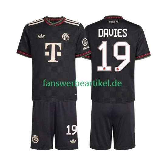 Alphonso Davies 19 Trikot FC Bayern München Kinder Ausweich ausrüstung 2025-2026 Kurzarm