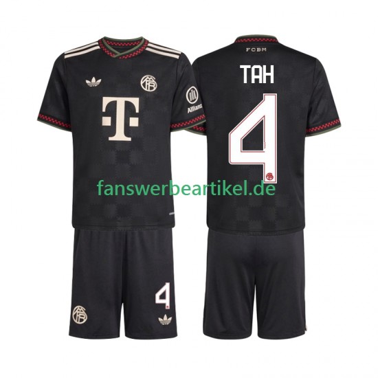 Jonathan Tah 4 Trikot FC Bayern München Kinder Ausweich ausrüstung 2025-2026 Kurzarm