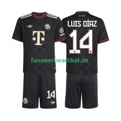 Luis Diaz 14 Trikot FC Bayern München Kinder Ausweich ausrüstung 2025-2026 Kurzarm