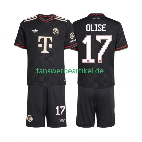 Michael Olise 17 Trikot FC Bayern München Kinder Ausweich ausrüstung 2025-2026 Kurzarm