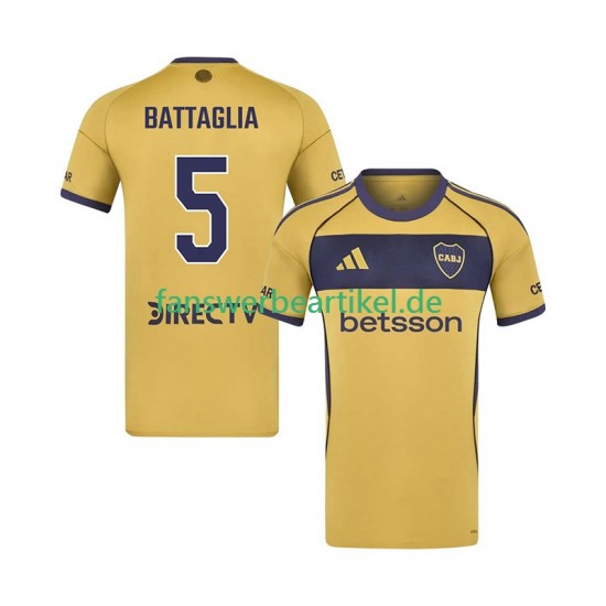 Rodrigo Battaglia 5 Trikot Boca Juniors Herren Auswärtsausrüstung 2025-2026 Kurzarm