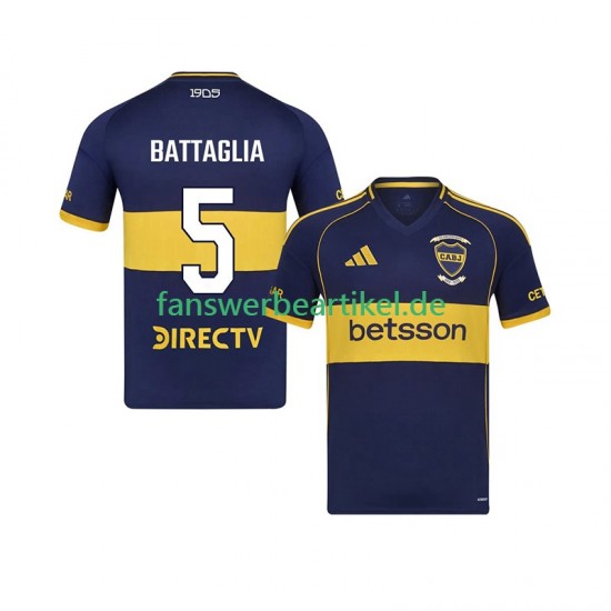 Rodrigo Battaglia 5 Trikot Boca Juniors Herren Heimausrüstung 2025-2026 Kurzarm